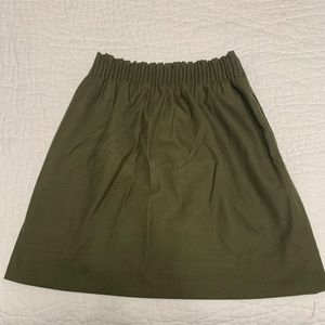 Jcrew sidewalk skirt-olive color